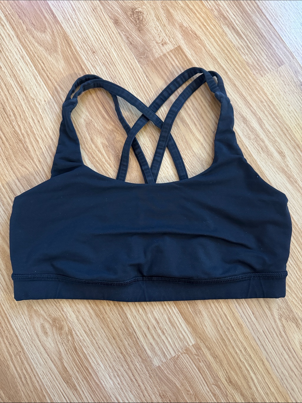 Lululemon Black Strappy Sports Bra Size 8